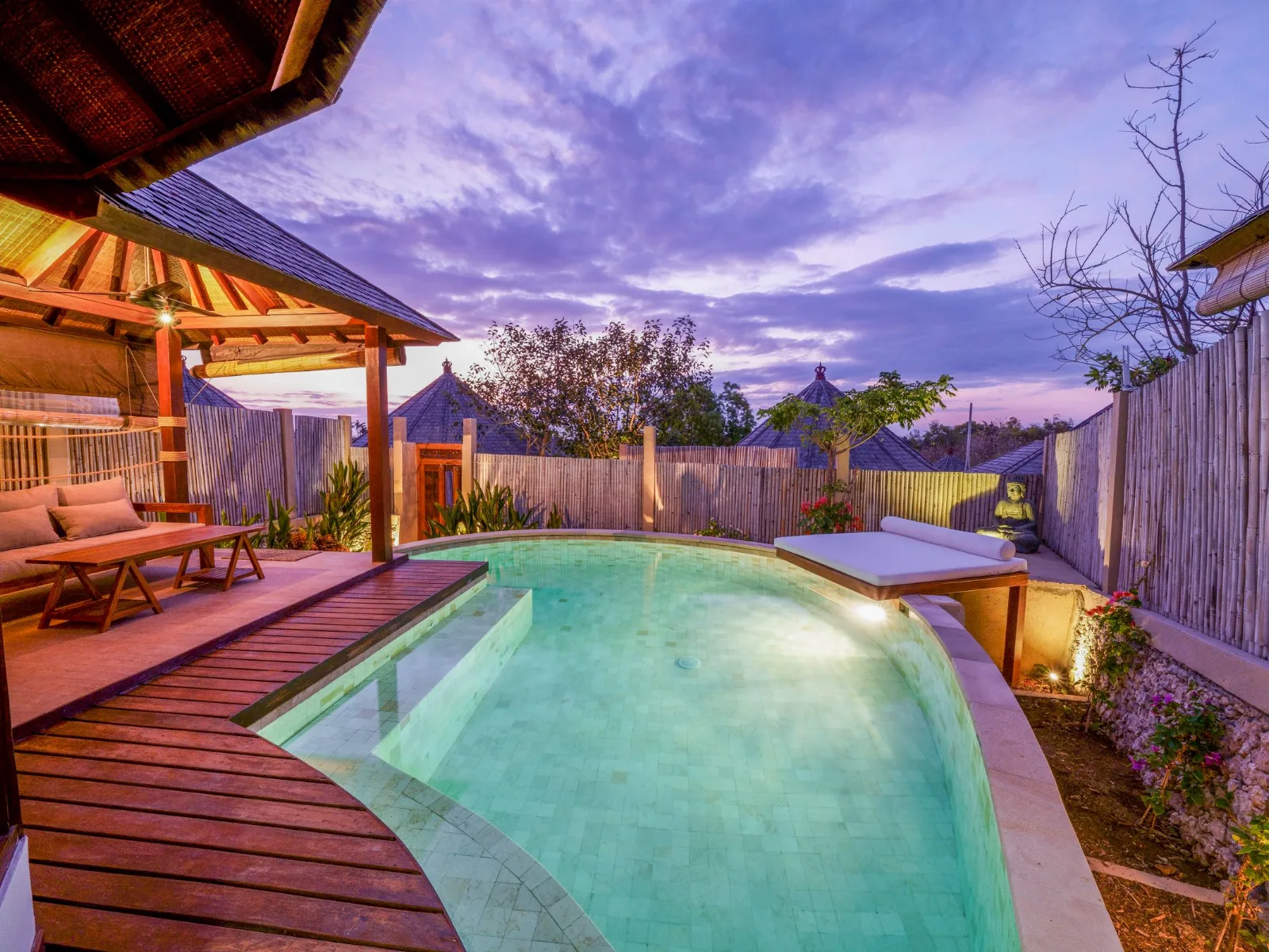 Sun deck beside the pool